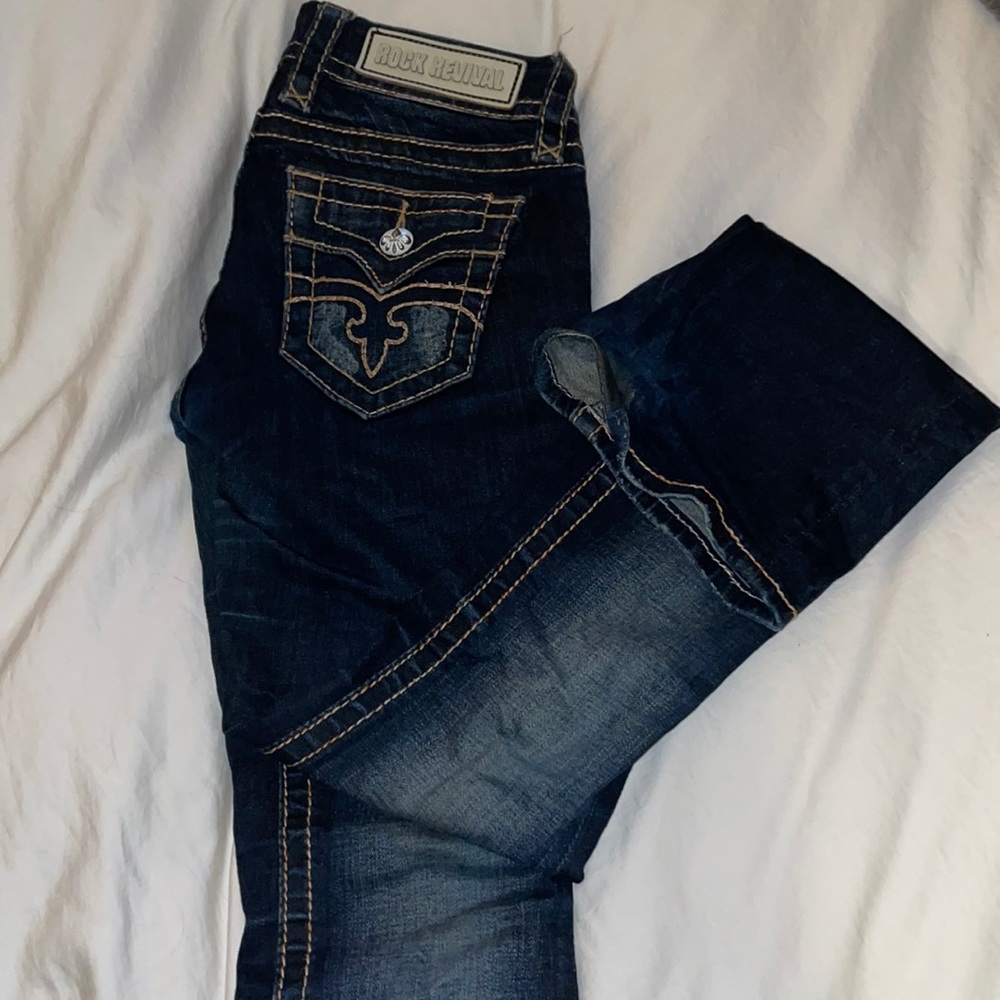 Rock Revival dark wash 25R